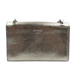 美品 ジミーチュウ レザー シルバー金具 シルバー チェーン ショルダーバッグ 0214【中古】JIMMY CHOO