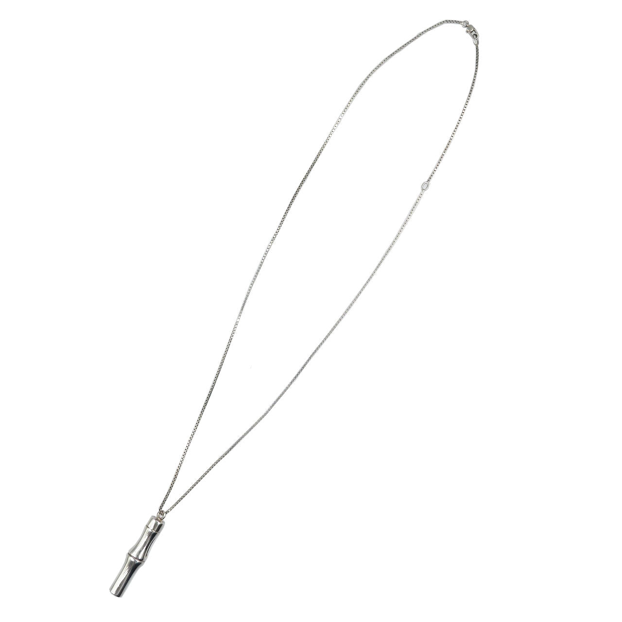 グッチ バンブー メタル シルバー ネックレス 0215【中古】GUCCI