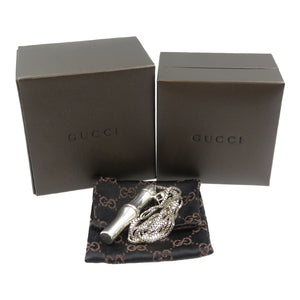 グッチ バンブー メタル シルバー ネックレス 0215【中古】GUCCI