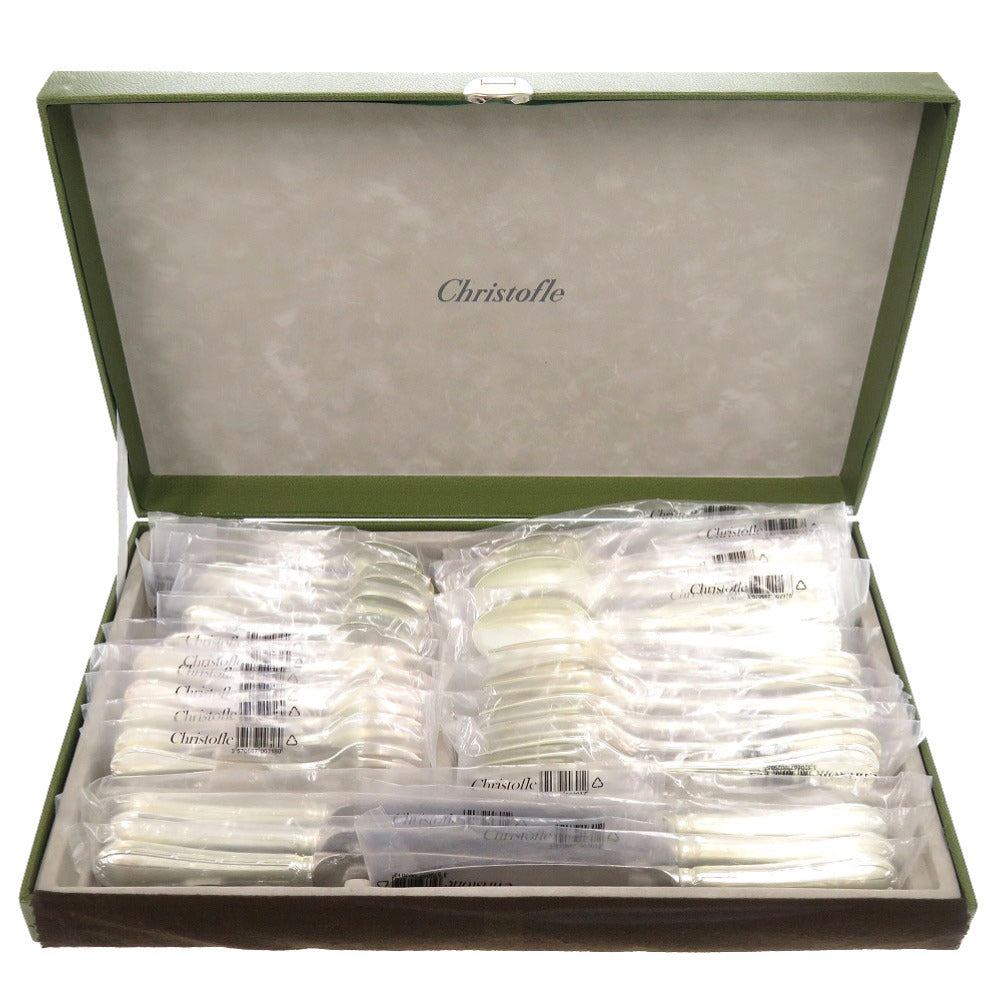 未使用 クリストフル カトラリーセット 30点セット シルバーコーティング フォーク スプーン ナイフ 食器 0216 【中古】 Christofle