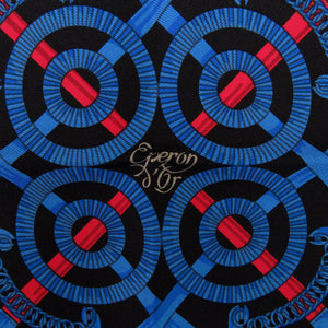 未使用 エルメス カレ45 ガヴロッシュ GAVROCHE シルク ブラック ブルー 黒 スカーフ 0222【中古】HERMES