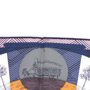 未使用 エルメス カレ45 ガブロッシュ ツイル オムニバス リミックス シルク マリン グリーン シエル スカーフ 0223【中古】HERMES