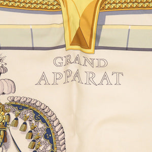 新品同様 エルメス カレ90 グランアパラ GRAND APPARAT シルク ベージュ スカーフ 0224【中古】HERMES