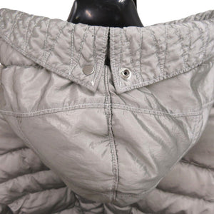 未使用 ストーンアイランド ガーメントダイ フード付き ナイロンメタルダウンジャケット 771543619 V0061 シルバー 0230【中古】STONE ISLAND