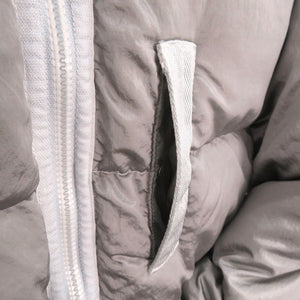 未使用 ストーンアイランド ガーメントダイ フード付き ナイロンメタルダウンジャケット 771543619 V0061 シルバー 0230【中古】STONE ISLAND