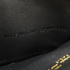 新品同様 ディオール CD レザー ブラック ゴールド金具 コインケース 小銭入れ 財布 黒 0235 【中古】 Dior