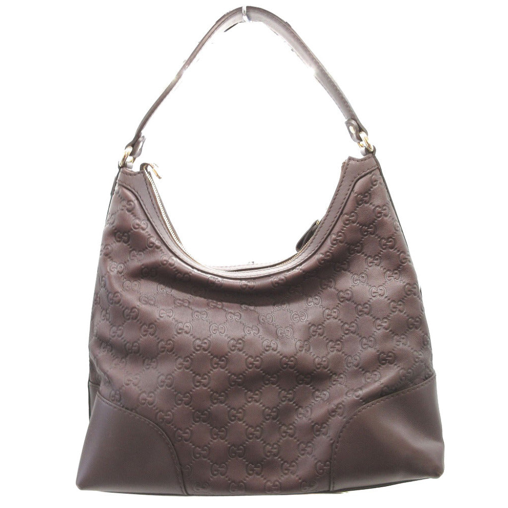 美品 グッチ ラブリー グッチシマ 257070 レザー ブラウン 茶 ショルダーバッグ バッグ 0020【中古】GUCCI