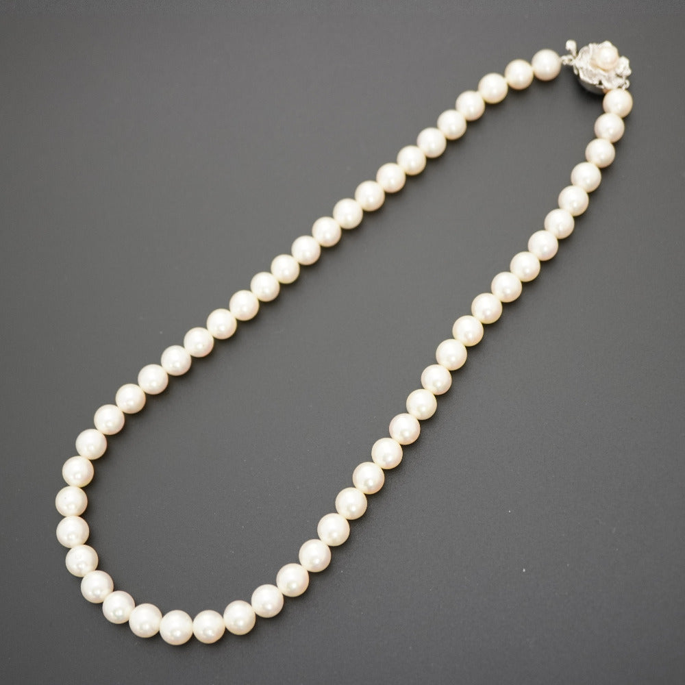 美品 ノーブランド
 7.5-8mm アコヤ 真珠パール ネックレス
 アコヤ真珠/シルバー パール 0024
【中古】no brand レディース