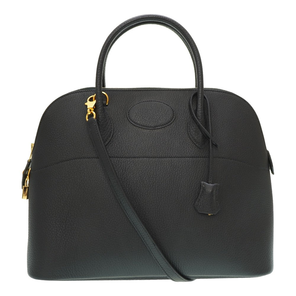 美品 エルメス ボリード35 アルデンヌ ブラック ゴールド金具 〇Z刻印 ハンドバッグ 黒 0035 【中古】 HERMES