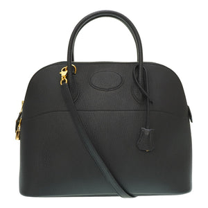 美品 エルメス ボリード35 アルデンヌ ブラック ゴールド金具 〇Z刻印 ハンドバッグ 黒 0035 【中古】 HERMES