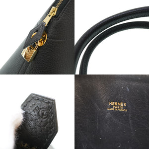 美品 エルメス ボリード35 アルデンヌ ブラック ゴールド金具 〇Z刻印 ハンドバッグ 黒 0035 【中古】 HERMES