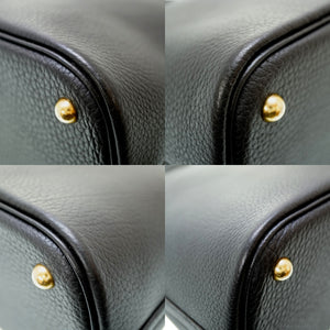美品 エルメス ボリード35 アルデンヌ ブラック ゴールド金具 〇Z刻印 ハンドバッグ 黒 0035 【中古】 HERMES
