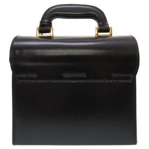 美品 グッチ レディロック レザー ブラック ゴールド金具 000 01 0246 バニティバッグ ハンドバッグ 黒 0044 【中古】 GUCCI