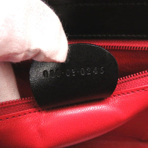 美品 グッチ レディロック レザー ブラック ゴールド金具 000 01 0246 バニティバッグ ハンドバッグ 黒 0044 【中古】 GUCCI