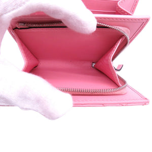 未使用 グッチ GGマーモント 598629 コンパクトウォレット レザー ピンク 2つ折り財布 財布 0052【中古】GUCCI