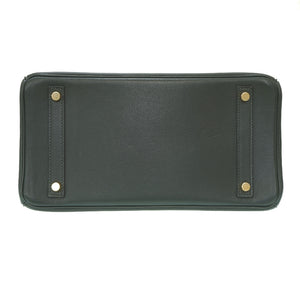 美品 エルメス バーキン30 ヴォーガリバー ヴェール ゴールド金具 □C刻印 ハンドバッグ 0057【中古】HERMES グリーン 緑