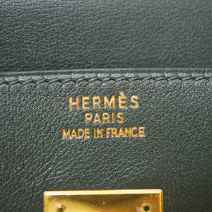 美品 エルメス バーキン30 ヴォーガリバー ヴェール ゴールド金具 □C刻印 ハンドバッグ 0057【中古】HERMES グリーン 緑