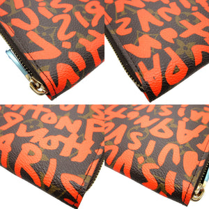 未使用 ルイヴィトン M93711 モノグラム グラフィティ ジッピーウォレット オランジュ 0081【中古】LOUIS VUITTON