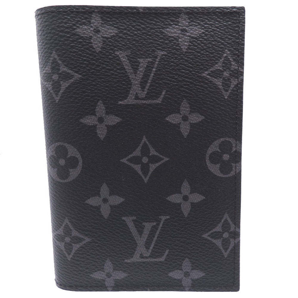 新品同様 ルイ ヴィトン クーヴェルテュール パスポール パスポートケース モノグラム エクリプス ICタグ M64501 ブラック 0085【中古】LOUIS VUITTON メンズ