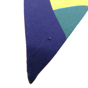 新品同様 エルメス ツイリー グラフィティー スカーフ シルク シトロン マルチカラー 0086【中古】HERMES レディース