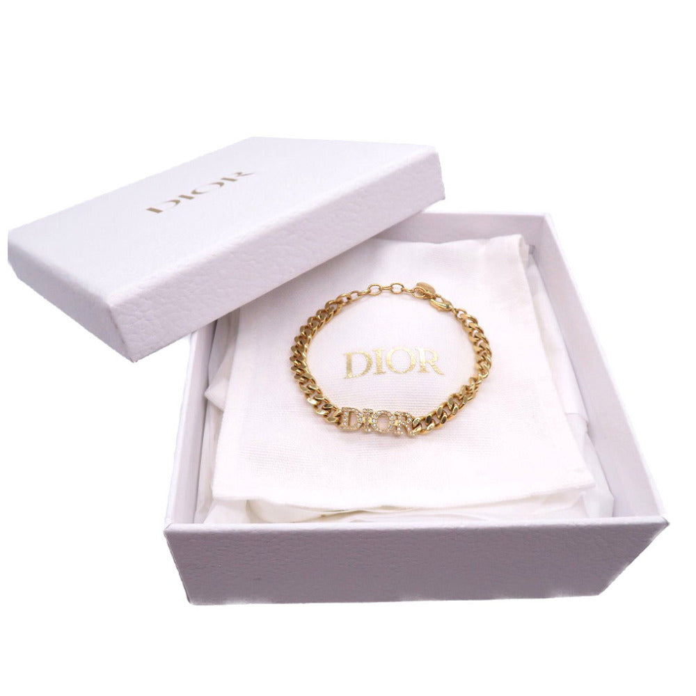 未使用品 ディオール ディオレボリューション ブレスレット クリスタル ゴールドトーンメタル ゴールド 0089【中古】Dior
