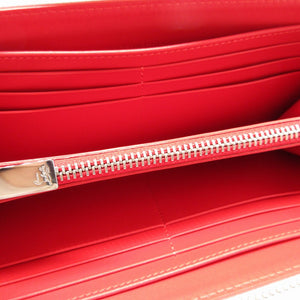 新品同様 クリスチャンルブタン スタッズ 型押しレザー ホワイト 白 ラウンドファスナー長財布 財布 0105【中古】Christian Louboutin