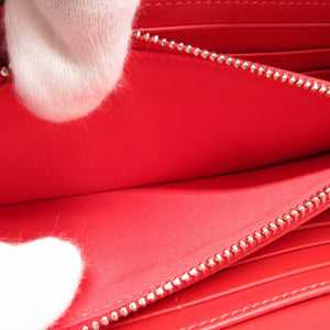 新品同様 クリスチャンルブタン スタッズ 型押しレザー ホワイト 白 ラウンドファスナー長財布 財布 0105【中古】Christian Louboutin