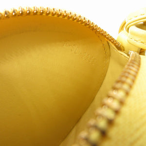 美品 セリーヌ トリオンフ 10I483 レザー イエロー 黄 2022年製 コインケース 0108 【中古】 CELINE