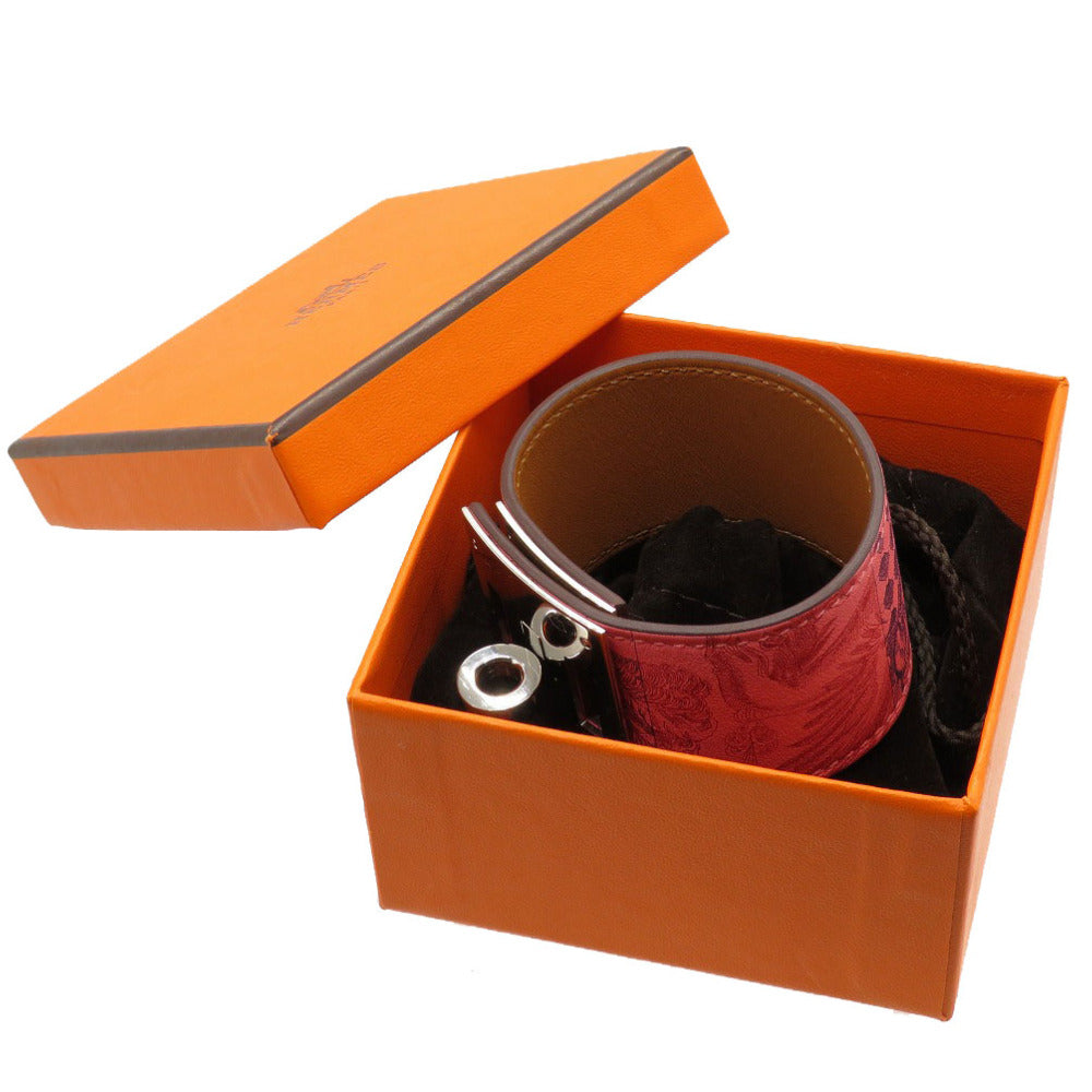 新品同様 エルメス ケリードッグ タトゥー ヴォースイフト ローズアザレ シルバー金具 Y刻印 ブレスレット 0117 【中古】 HERMES