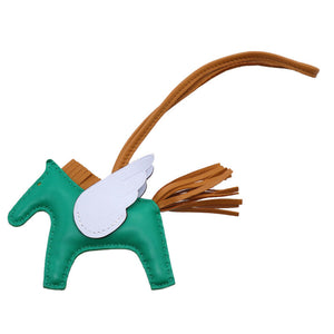 新品同様 エルメス ロデオペガサスPM アミューミロ ミント セサミ ブループリュム Ｚ刻印(2021年製) バッグチャーム 0123 【中古】 HERMES ロデオPM