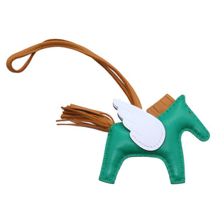 新品同様 エルメス ロデオペガサスPM アミューミロ ミント セサミ ブループリュム Ｚ刻印(2021年製) バッグチャーム 0123 【中古】 HERMES ロデオPM