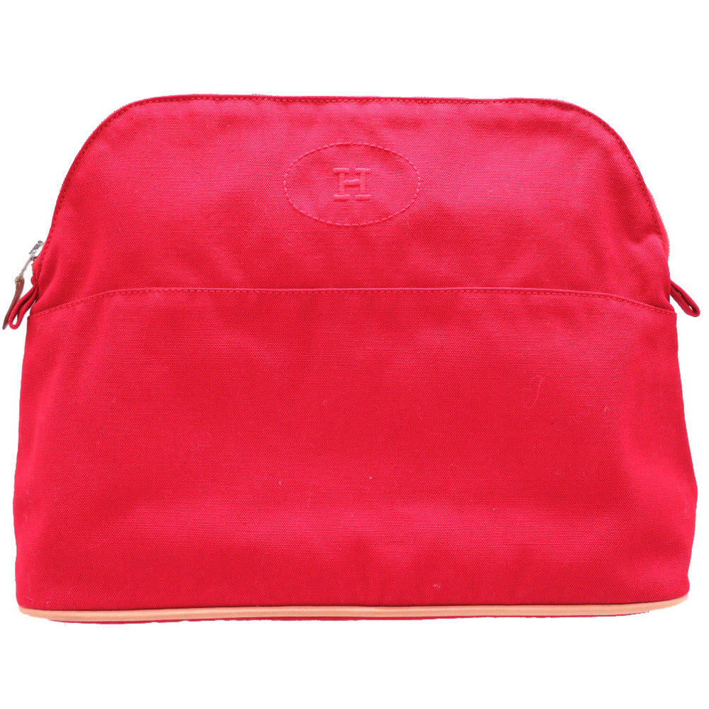 美品 エルメス ボリードポーチGM 30 キャンバス レッド ポーチ 赤 0128 【中古】 HERMES ボリード
