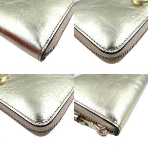 新品同様 ヴァレンティノガラヴァーニ PW2P0P88CMC レザー ゴールド金具 ゴールド ラウンドファスナー 長財布 0131【中古】Valentino Garavani