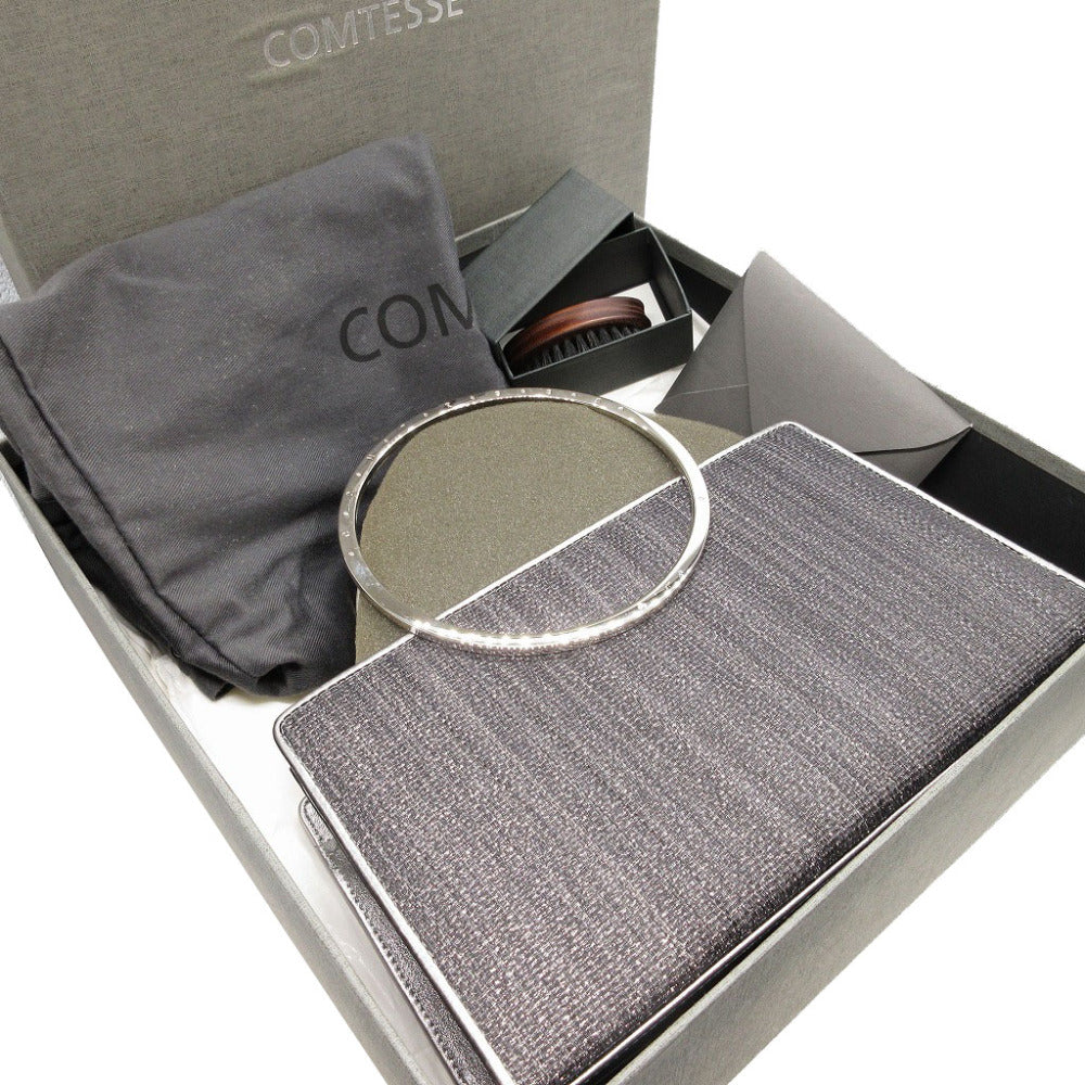 新品同様 コンテス コルネリー ホースヘアー シルバー ハンドバッグ 0132【中古】COMTESSE