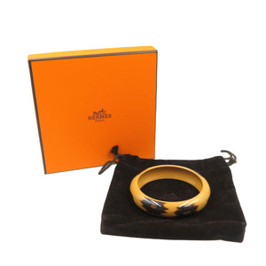 美品 エルメス ラッカーウッド ラッカー ブラウン バングル 0134【中古】HERMES