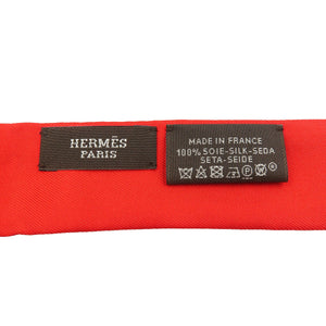 美品 エルメス ツイロン 花 H053221S シルク パープル レッド スカーフ 0135【中古】HERMES