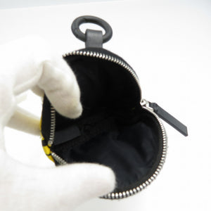 新品同様 マルニ チェック ナイロン シルバー金具 イエロー ブラック ショルダーバッグ 0138【中古】MARNI