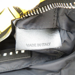 新品同様 マルニ チェック ナイロン シルバー金具 イエロー ブラック ショルダーバッグ 0138【中古】MARNI