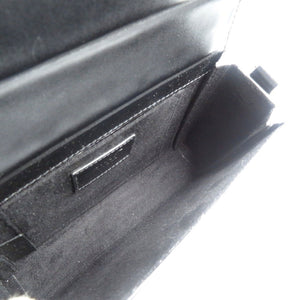アミパリス ランチボックス レザー シルバー金具 ブラック ショルダーバッグ 0139【中古】AMI PARIS