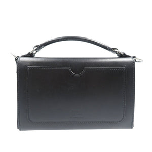 アミパリス ランチボックス レザー シルバー金具 ブラック ショルダーバッグ 0139【中古】AMI PARIS