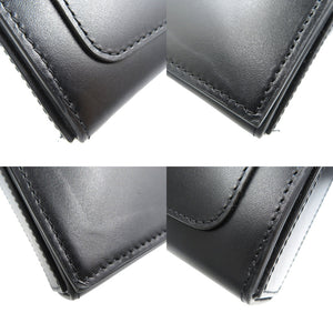 アミパリス ランチボックス レザー シルバー金具 ブラック ショルダーバッグ 0139【中古】AMI PARIS