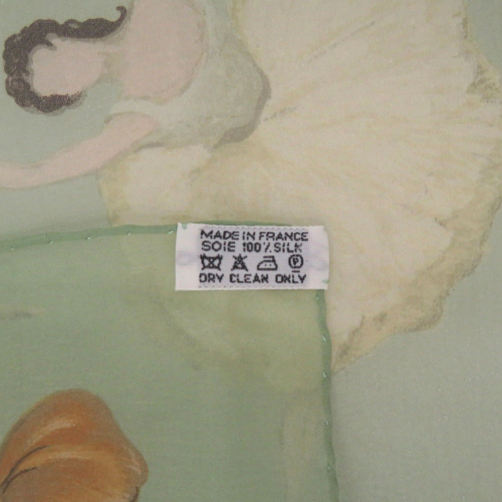 美品 エルメス カレ90 LA DANCE ラ ダンス シルク グリーン 緑 スカーフ 0152【中古】HERMES