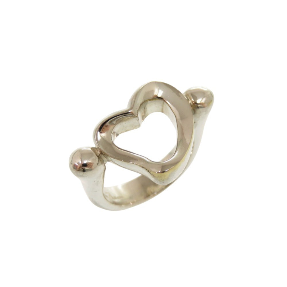 美品 ティファニー オープンハート シルバー925 サイズ8号 シルバー リング 指輪 0154【中古】TIFFANY&Co.