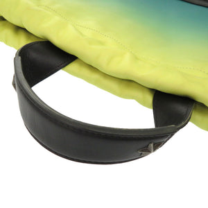 ジミーチュウ ドローストリング レザー イエロー グリーン バイカラー リュックサック バックパック バッグ 0163 【中古】 JIMMY CHOO