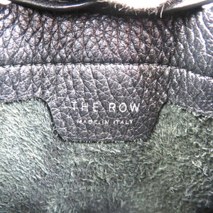 美品 ザロウ ドローンストリングポーチ レザー シルバー金具 ブラック ショルダーバッグ 0167【中古】THE ROW