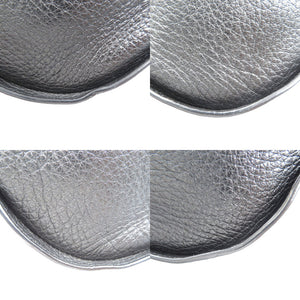 美品 ザロウ ドローンストリングポーチ レザー シルバー金具 ブラック ショルダーバッグ 0167【中古】THE ROW