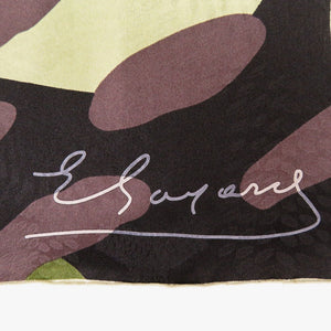 未使用 ゴヤール No.5 シルク ブラック スカーフ　0168【中古】GOYARD