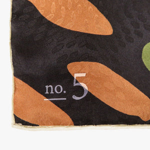 未使用 ゴヤール No.5 シルク ブラック スカーフ　0168【中古】GOYARD