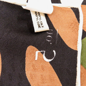 未使用 ゴヤール No.5 シルク ブラック スカーフ　0168【中古】GOYARD