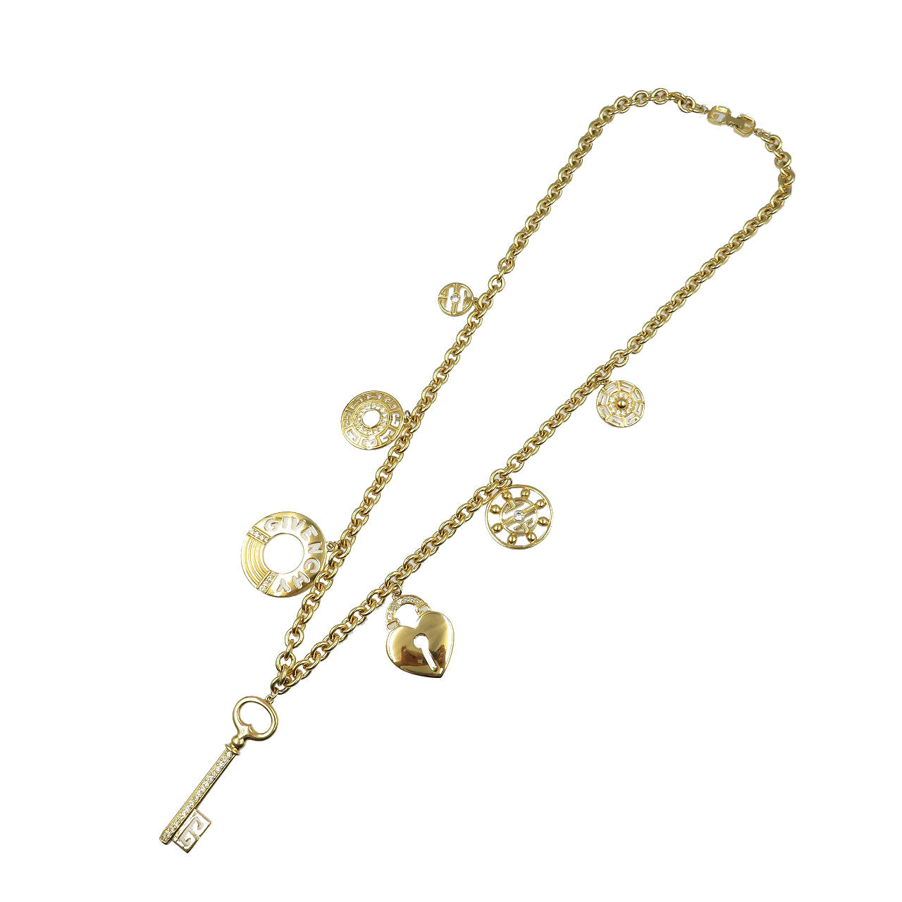 美品 ジバンシィ ヴィンテージ メタル ゴールド ネックレス 0170【中古】GIVENCHY